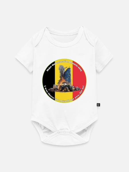 Bauernproteste in Brüssel 2025 - Baby Premium Kurzarmbody - Weiß