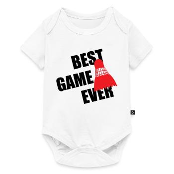 Badminton Best Game Ever - Baby Premium short-sleeve bodysuit - white - Front