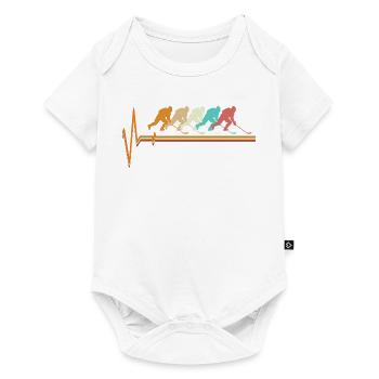 Joueur rétro Puls ECG Icey Hockey Heartbeat - Body à manches courtes Premium Bébé - blanc - Devant