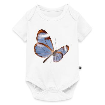 Conception transparente papillon Glasswing - Body à manches courtes Premium Bébé - blanc - Devant