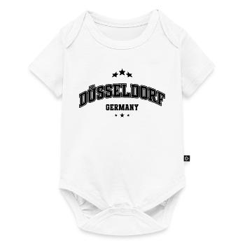Lettrage de Düsseldorf – Typographie minimaliste - Body à manches courtes Premium Bébé - blanc - Devant
