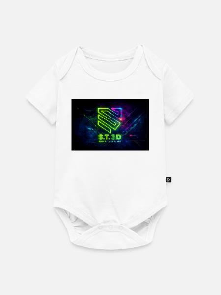 S.T.3D Neon Laser Art - Baby Premium Kurzarmbody - Weiß