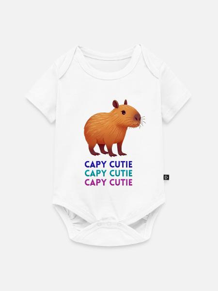 Charmante Kapybara - Baby Premium Kurzarmbody - Weiß