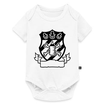 Armoiries Sucette Pirate – Funny Baby & Parents - Body à manches courtes Premium Bébé - blanc - Devant