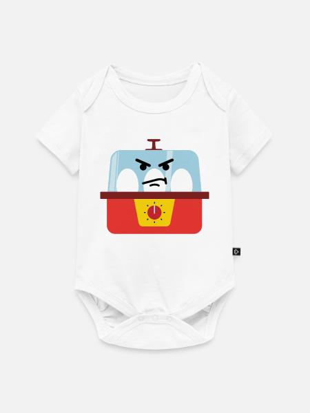 Wütender Eierkocher, Frühstück - Baby Premium Kurzarmbody - Weiß