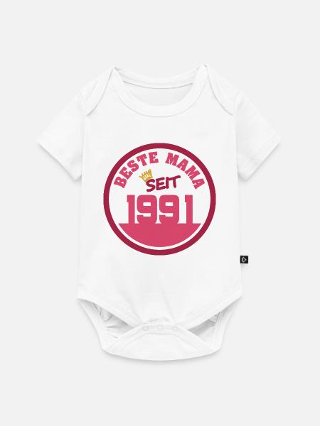 1991 - Baby Premium Kurzarmbody - Weiß