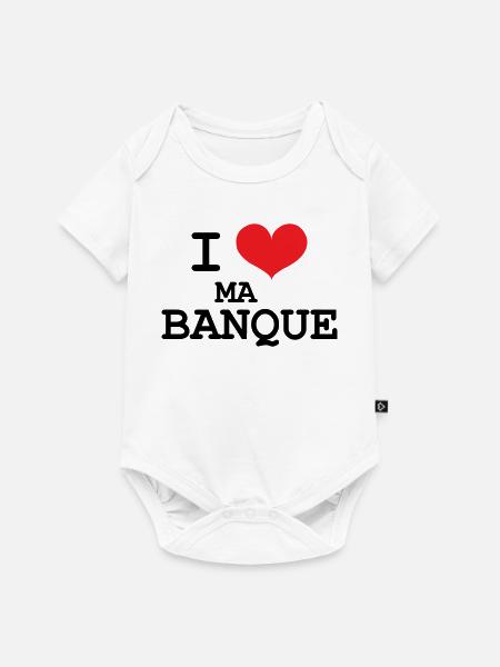 Ich liebe meine Bank - Baby Premium Kurzarmbody - Weiß