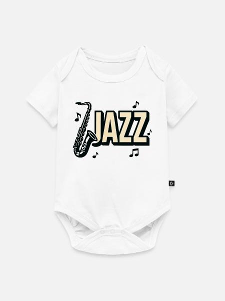 Jazz – Saxophon – Musik - Baby Premium Kurzarmbody - Weiß