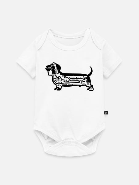 dackel verdauung hund kunst - Baby Premium Kurzarmbody - Weiß