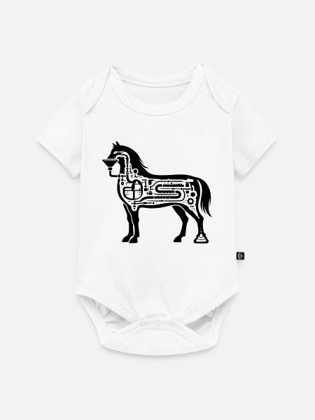 pferd verdauung - Baby Premium Kurzarmbody - Weiß
