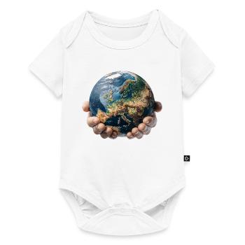 Earth in Hands: Global Responsibility - Baby Premium short-sleeve bodysuit - white - Front