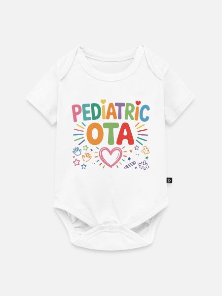 Pädiatrische OTA Farbexplosion - Baby Premium Kurzarmbody - Weiß