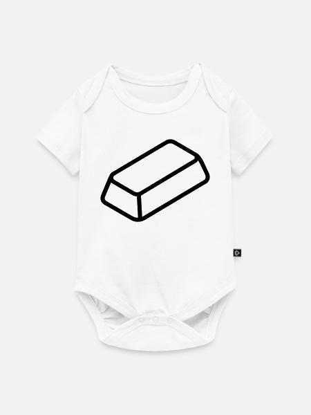 Goldbarren - Baby Premium Kurzarmbody - Weiß