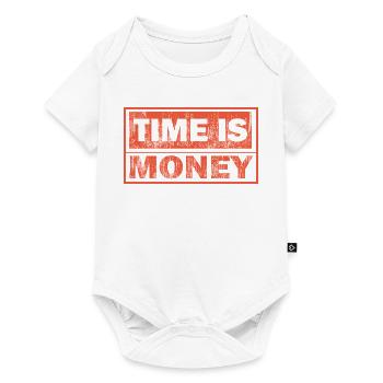 Le temps est de l’argent audacieux - Body à manches courtes Premium Bébé - blanc - Devant