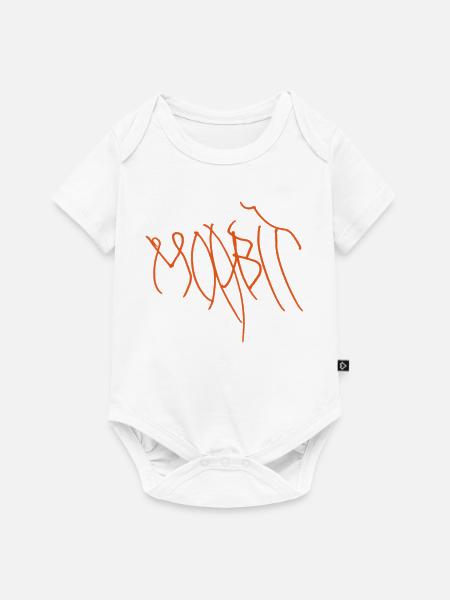 Orangene Graffiti Linien Moabit Berlin - Baby Premium Kurzarmbody - Weiß