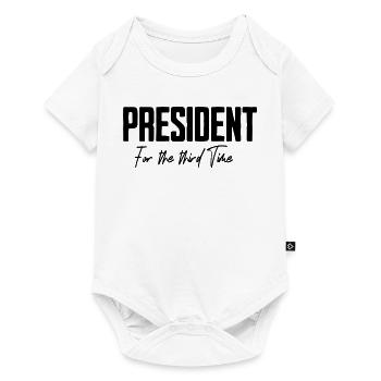 Président pour la troisième fois aux États-Unis - Body à manches courtes Premium Bébé - blanc - Devant