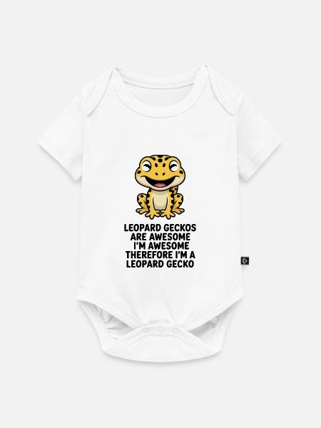 Leopardgecko-Cartoon - Baby Premium Kurzarmbody - Weiß