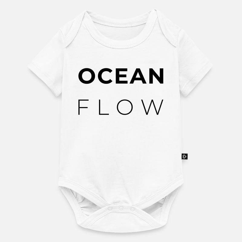 OCEAN FLOW - Minimalist Atlantic Design - Baby Premium short-sleeve bodysuit - white