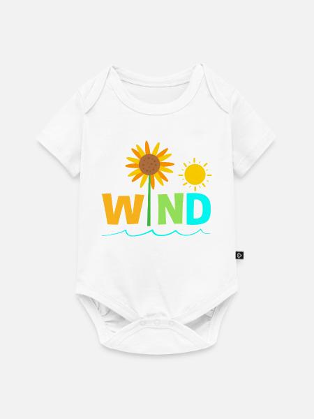 Windrad Windenergie Windkraft - Baby Premium Kurzarmbody - Weiß
