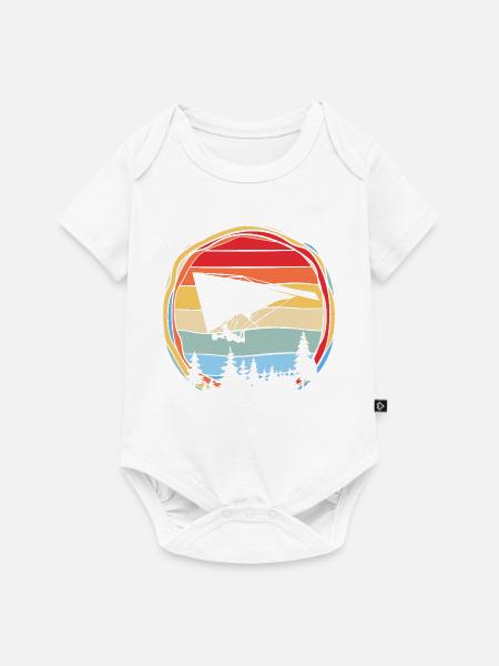 Gleitschirm Gleitschirmflieger Gleitschirmfliegen - Baby Premium Kurzarmbody - Weiß