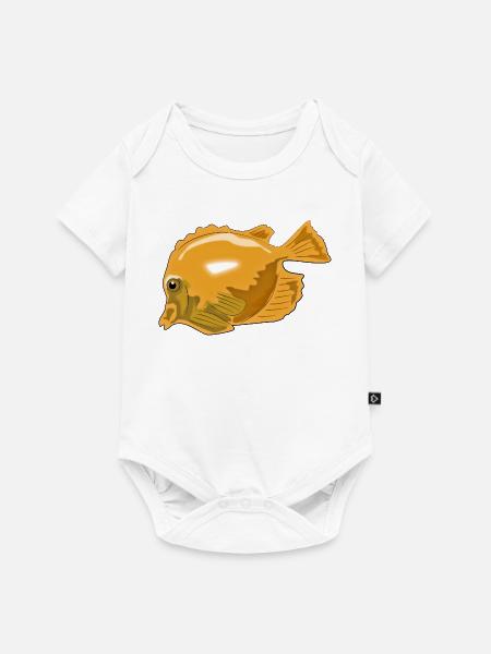 Fisch - Baby Premium Kurzarmbody - Weiß