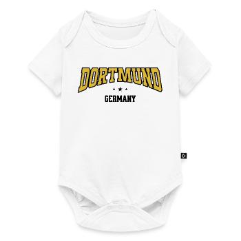 Dortmund Curved Font Design - Baby Premium short-sleeve bodysuit - white - Front