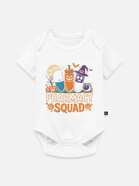 Pharma Squad Halloween Kollektion - Baby Premium Kurzarmbody - Weiß