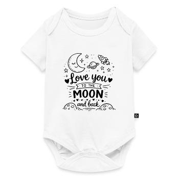 Je t’aime jusqu’à la lune et je reviens gribouiller - Body à manches courtes Premium Bébé - blanc - Devant
