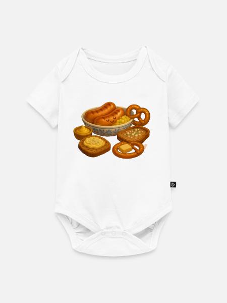 Wurstteller - Baby Premium Kurzarmbody - Weiß
