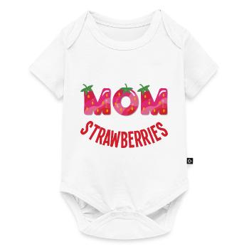 Just a mom who loves strawberries - Baby Premium short-sleeve bodysuit - white - Front