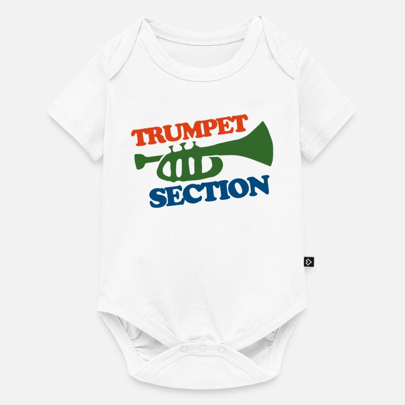 Trompetensektion Logo Tee - Baby Premium Kurzarmbody - Weiß