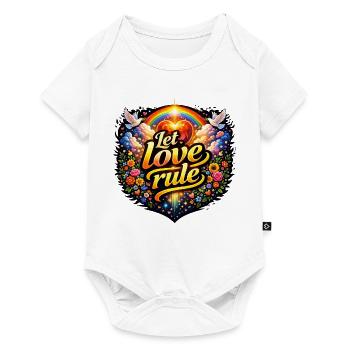 Lass die Liebe herrschen - Baby Premium Kurzarmbody - Weiß - Vorne