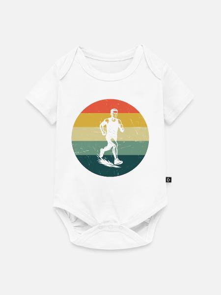 Rennen Power Running Design - Baby Premium Kurzarmbody - Weiß
