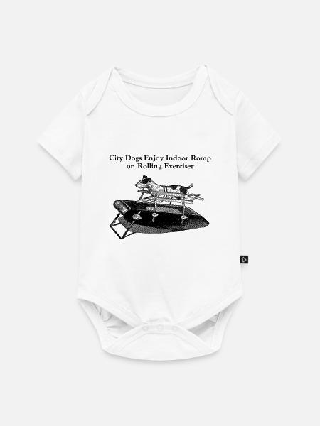 City Dogs Black - Baby Premium Kurzarmbody - Weiß