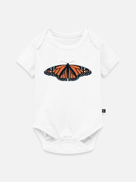 Schmetterlinge: Der Monarchfalter - Baby Premium Kurzarmbody - Weiß
