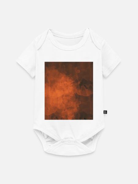 Flammiger Nebel Farbspiel - Baby Premium Kurzarmbody - Weiß