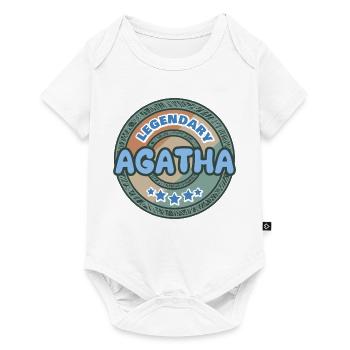 Agatha als Geschenkidee - Baby Premium Kurzarmbody - Weiß - Vorne
