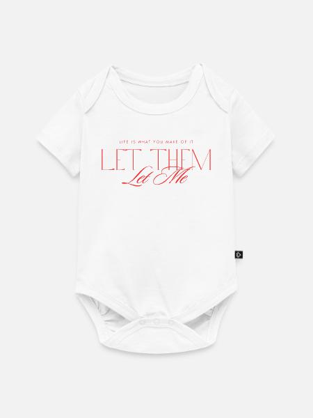 Let Them Mindset - Baby Premium Kurzarmbody - Weiß