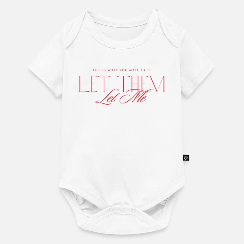 Let Them Mindset - Baby Premium Kurzarmbody - Weiß