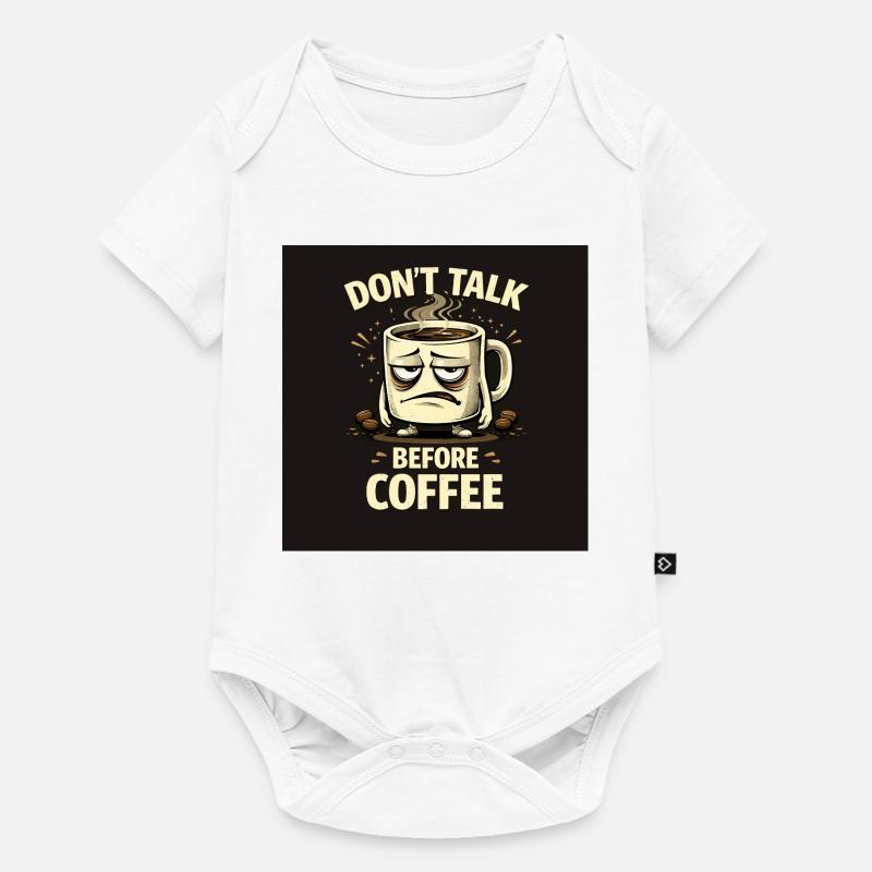 Ne parle pas avant le café - Body à manches courtes Premium Bébé - blanc