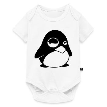 Grumpy Tux – Drôle de Penguin Linux pour les geeks - Body à manches courtes Premium Bébé - blanc - Devant