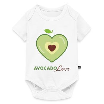Amour au cœur d’avocat - Body à manches courtes Premium Bébé - blanc - Devant