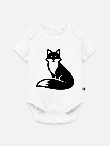 Fuchs Tier - Baby Premium Kurzarmbody - Weiß