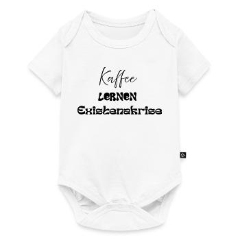 Coffee -> Learning -> Existential Crisis - Baby Premium short-sleeve bodysuit - white - Front