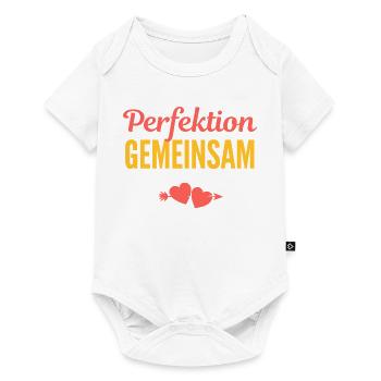 Perfektion Gemeinsam: Liebe im Team - Baby Premium Kurzarmbody - Weiß - Vorne