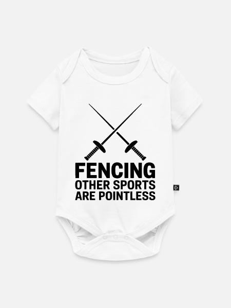 Fechten Sprüche Lustiges Fechten Geschenk - Baby Premium Kurzarmbody - Weiß