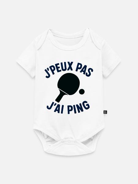 Ich kann nicht, ich ping. - Baby Premium Kurzarmbody - Weiß