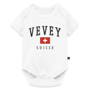 Vevey Schweiz Emblem - Baby Premium Kurzarmbody - Weiß - Vorne