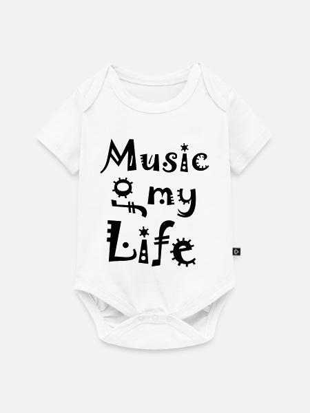 Music of my Life - Baby Premium Kurzarmbody - Weiß