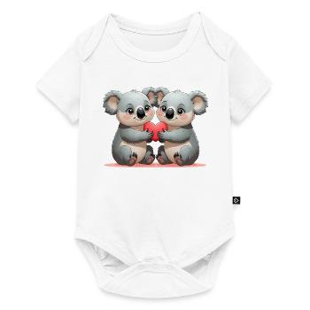 Koalas with a heart: friendship - Baby Premium short-sleeve bodysuit - white - Front